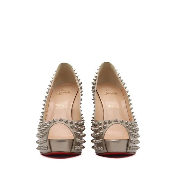 Christian Louboutin Vendome Peep Toe Spiked Platform Pumps Size 41 - Picture 3 of 11
